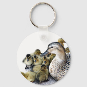 Llavero Pato y patos de madre silvestre