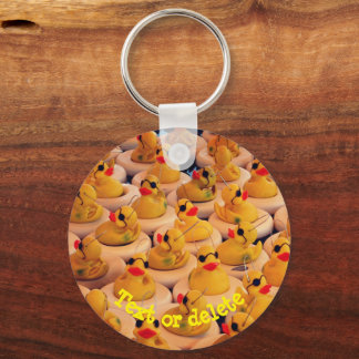 Llavero Patos de goma amarillos personalizados