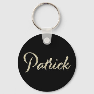 Llavero Patrick Name whitegold Button Schlüsselanhänger