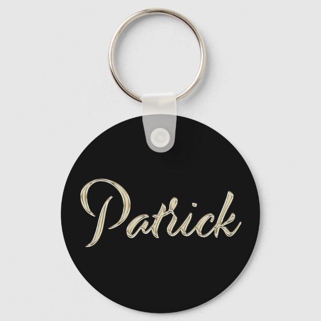 Llavero Patrick Name whitegold Button Schlüsselanhänger (Anverso)