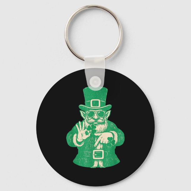 Llavero Patricks Day, Leprechauns Funny 6 Meme Gift Men, W (Anverso)