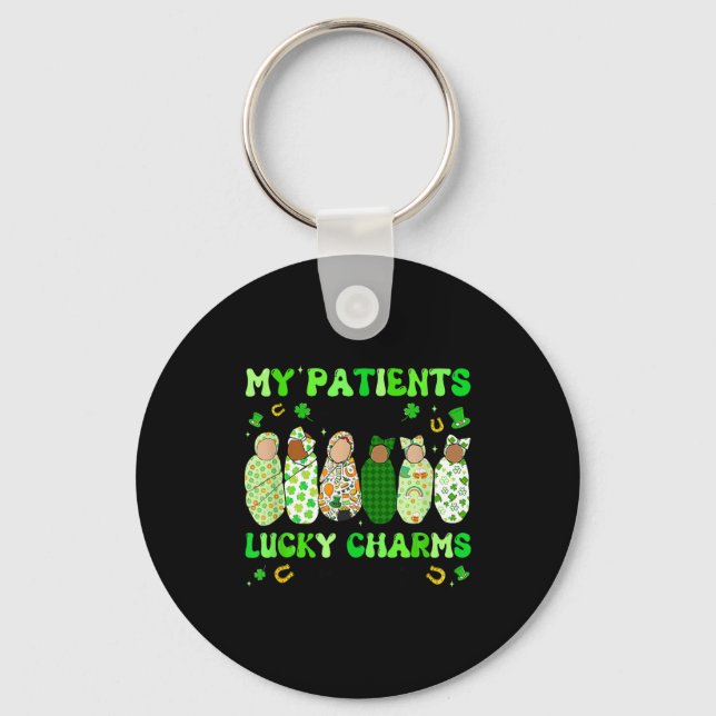 Llavero Patrick's Day Nurse My Patients Are My Lucky Nicu  (Anverso)