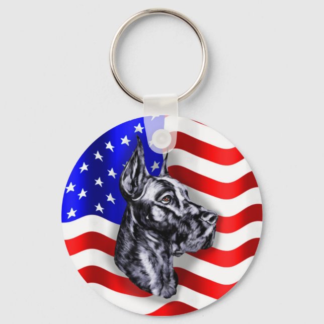 Llavero Patriot Dane Black Keychain (Anverso)