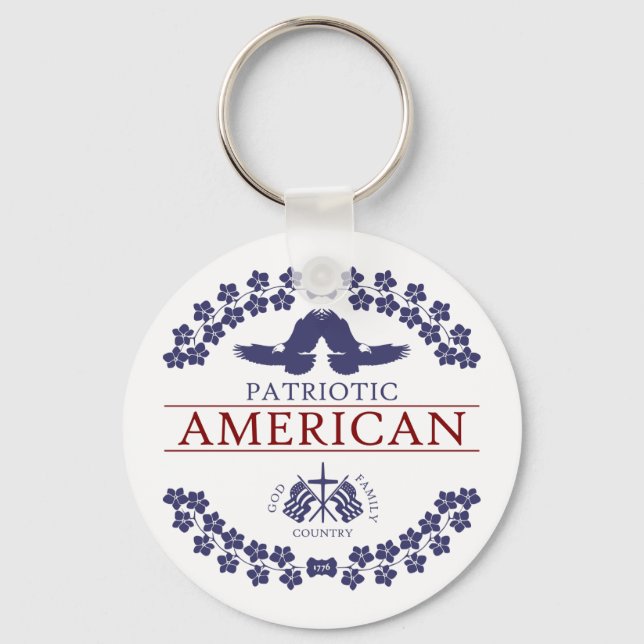 Llavero PATRIOTA americano (Anverso)