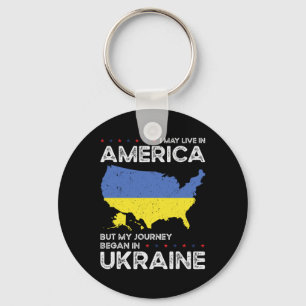 Llavero Patriota Americano Ucraniano Bandera De Ucrania Us