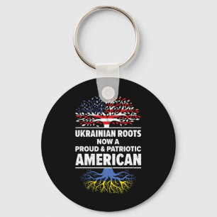 Llavero Patriota Americano Ucraniano Bandera De Ucrania Us