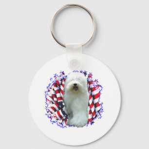 Llavero Patriota de Sheepdog inglesa viejo