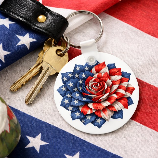 Llavero Patriotic Flag Floral Illustration (Subido por el creador)