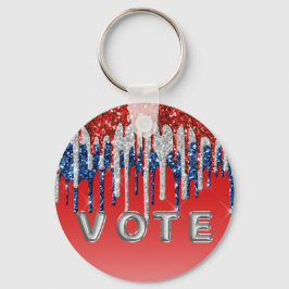 Llavero Patriotic Glitter Drip Americana Vote