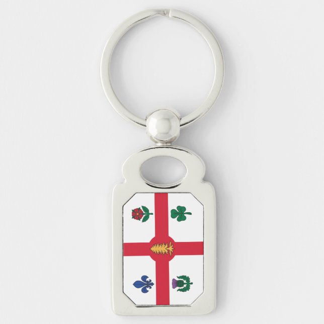 Llavero Patriotic keychain with Flag of Montreal, Canada (Anverso)