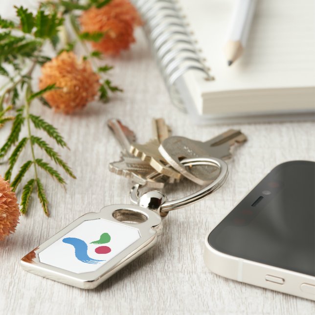 Llavero Patriotic keychain with Flag of Seoul, South Korea (Lateral)