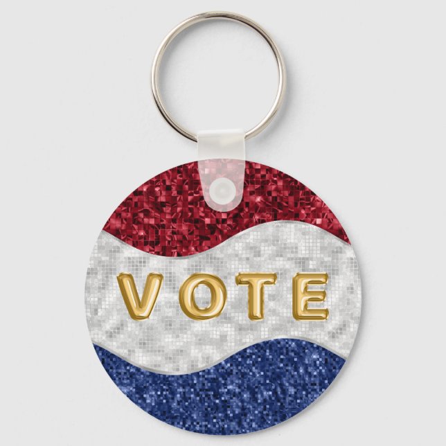 Llavero Patriotic Mosaic Waves Vote (Anverso)