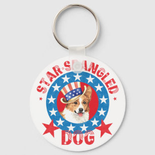 Llavero Patriotic Pembroke Welsh Corgi