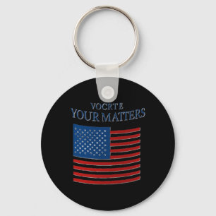 Llavero Patriotic Your Vote S American Flag Design Pegatin