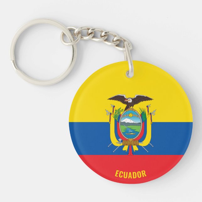 Llavero Patriótico de la Bandera de Ecuador (Frente)