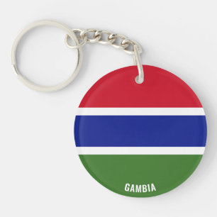 Llavero Patriótico de la Bandera de Gambia