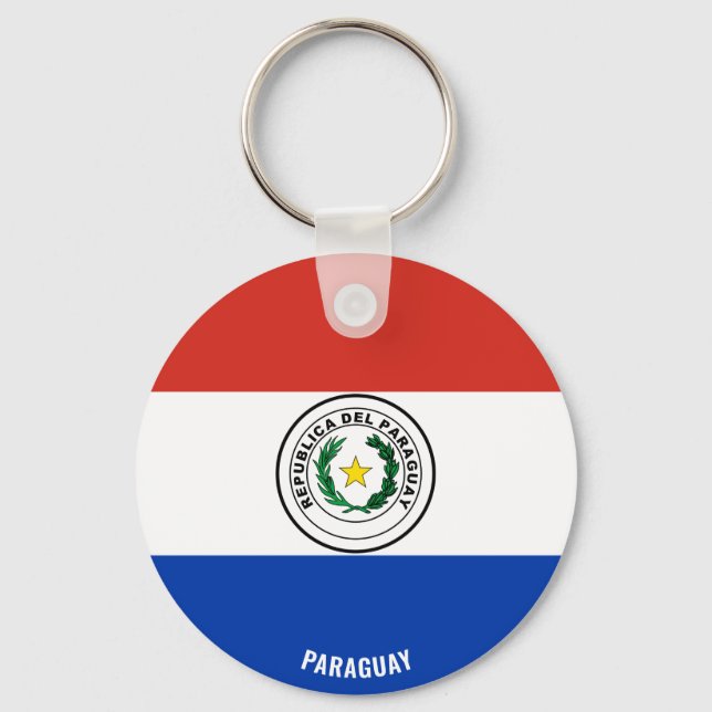 Llavero Patriótico de la Bandera de Paraguay (Anverso)