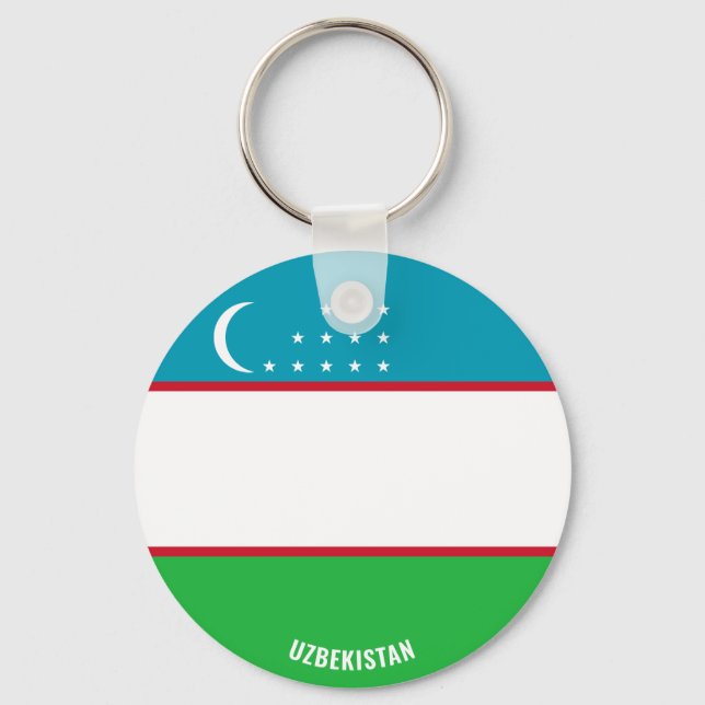 Llavero Patriótico de la bandera de Uzbekistán (Anverso)