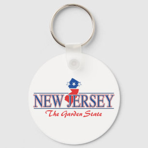 Llavero patriótico de New Jersey
