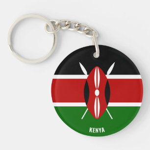 Llavero Patriótico del Encanto de la Bandera de Kenia