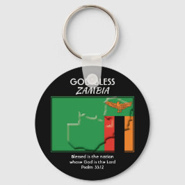 Llavero Patriótico | Dios bendiga | BANDERA DE ZAMBIA