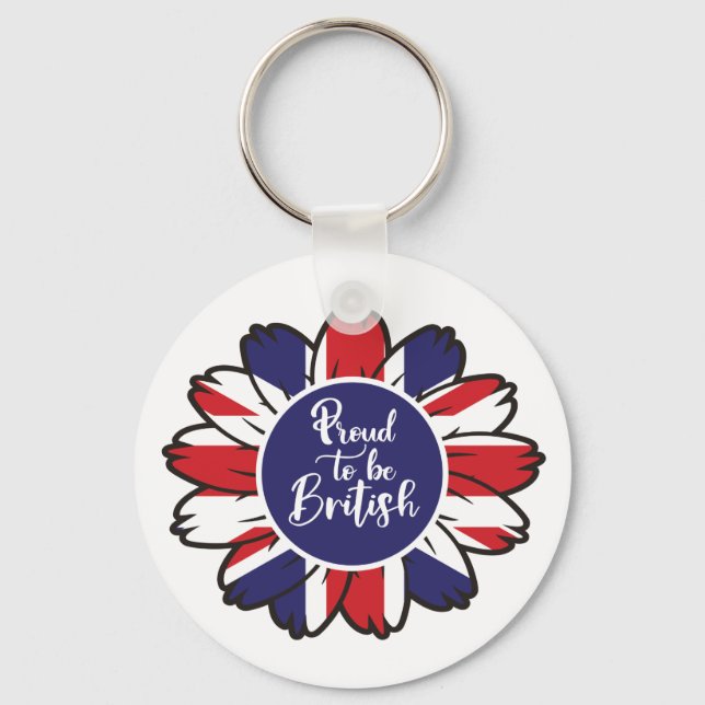 Llavero Patriótico orgulloso de ser británico (Anverso)
