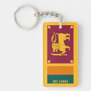 Llavero Patriotismo encantador de bandera de Sri Lanka