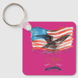 Llavero Patriots remembered magenta