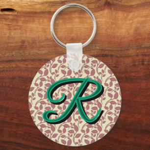 Llavero Patrón botánico personalizado y personalizado