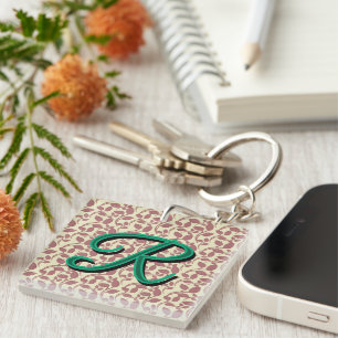 Llavero Patrón botánico personalizado y personalizado