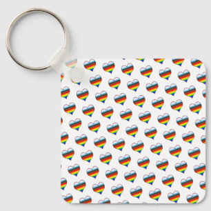 Llavero Patrón cardíaco arcoiris