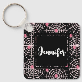 Llavero Patrón Cobwebs y Spiders de Halloween