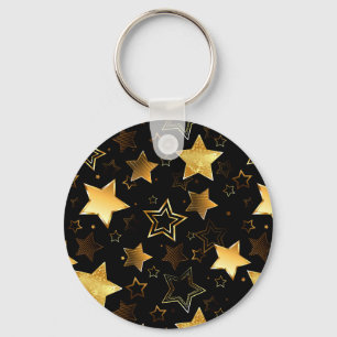 Llavero Patrón continuo con estrellas doradas