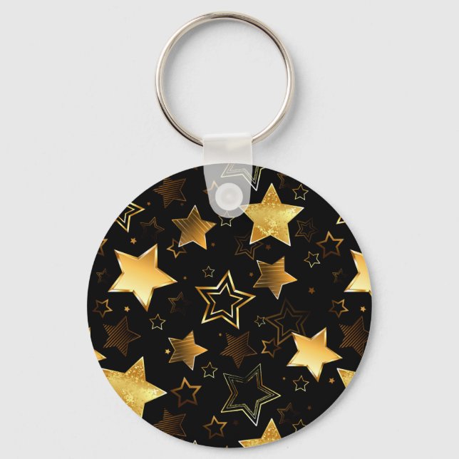 Llavero Patrón continuo con estrellas doradas (Anverso)