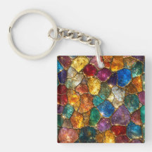 Patrón continuo de mosaico de cristal colorido de 