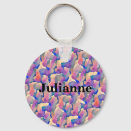 Llavero Patrón de acuarela Cadena de claves personalizada