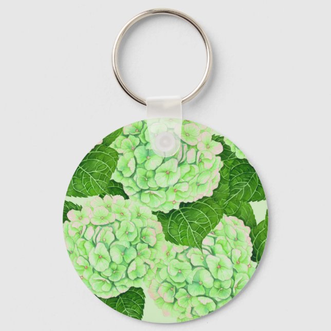 Llavero Patrón de acuarela de Hydrangea (Anverso)