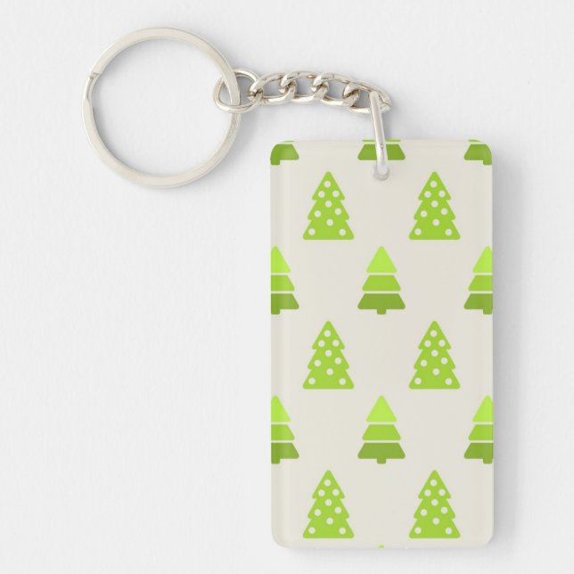 Llavero patrón de árbol de Navidad (Frente)