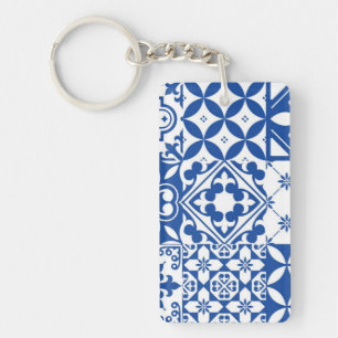 Llavero Patrón de azulejos de cerámica