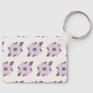 Llavero Patrón de Baldosa Decorativa de Color Púrpura Past