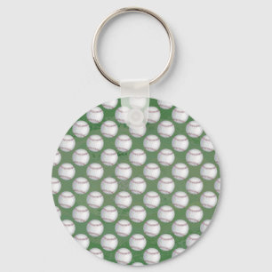 Llavero Patrón de béisbol en verde