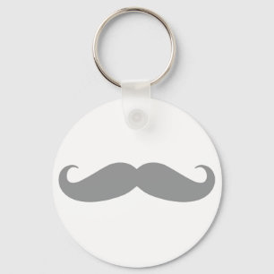 Llavero Patrón de bigote gris