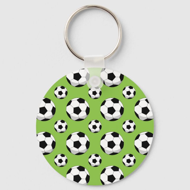 Llavero Patrón de bolas de fútbol personalizado (Anverso)