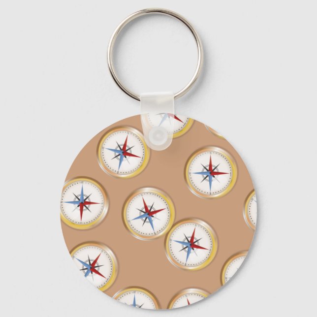 Llavero Patrón de brújula magnética (Anverso)