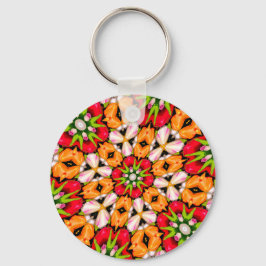 Llavero Patrón de buquet de tulipanes