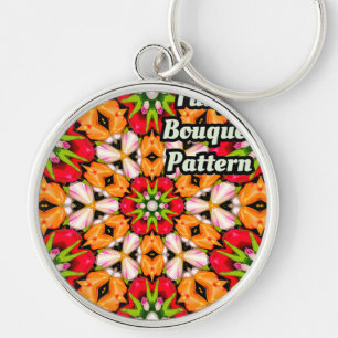 Llavero Patrón de buquet de tulipanes