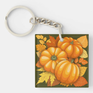 Llavero Patrón de calabazas de Halloween en temporada de o