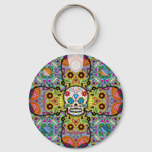 Llavero Patrón de calaveras azucareras