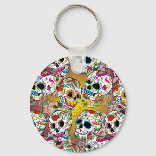 Llavero Patrón de calaveras azucareras