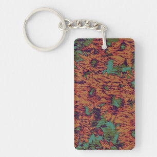 Llavero Patrón de camuflaje de girasol y hojas en